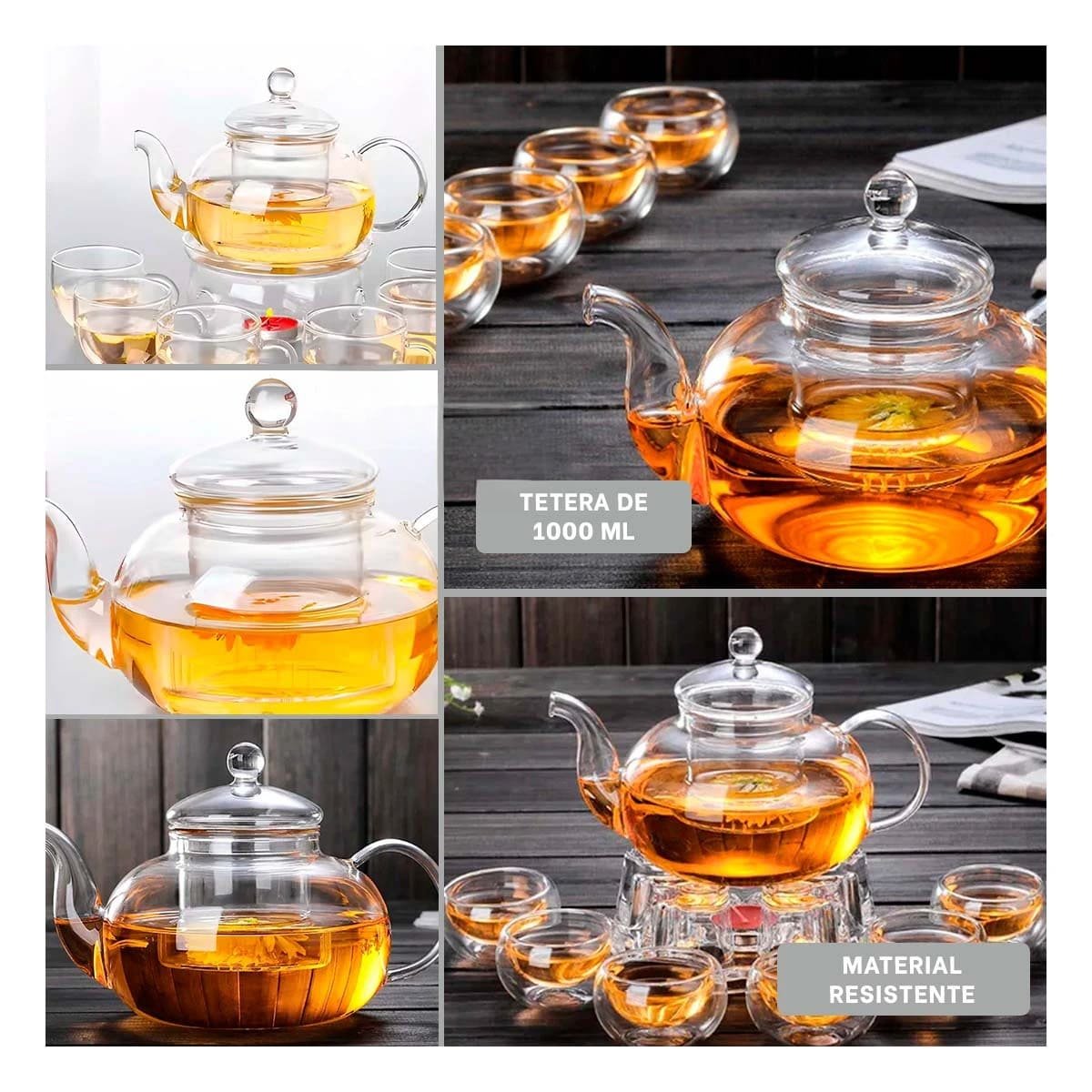PACK4 CONTENEDOR TRANSPARENTE PARA GUARDAR Y SERVIR INFUSIONES 1000 ML Y+REGALO STICKER - 2