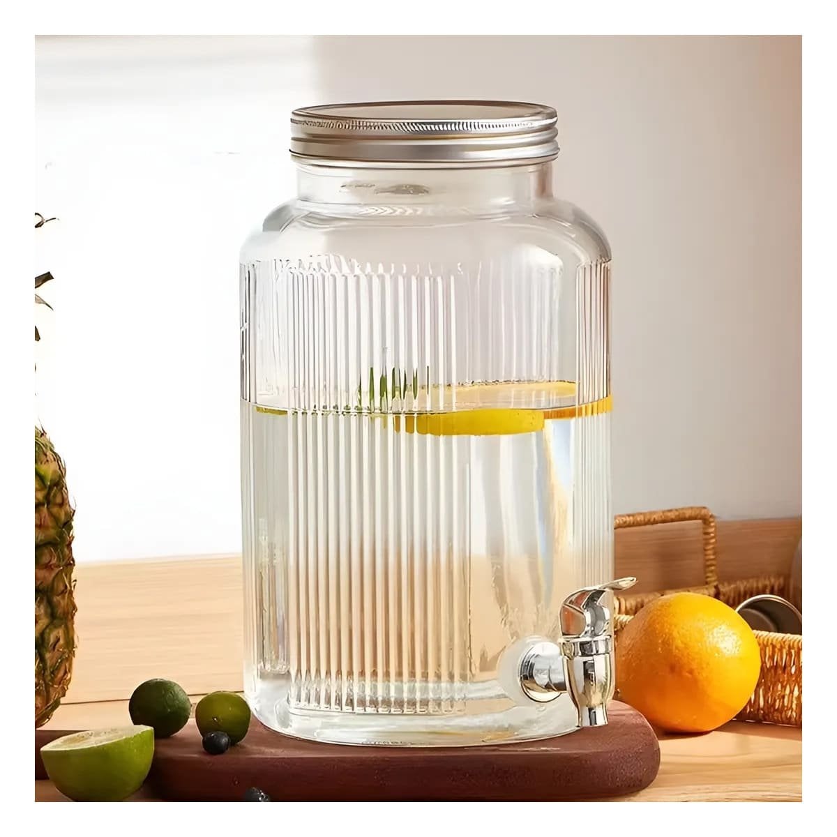 PACK4 SUMINISTRADOR DE BEBIDA PARA JUGOS Y AGUA FRESCA NEGRO Y TRANSPARENTE 5,5L - 5