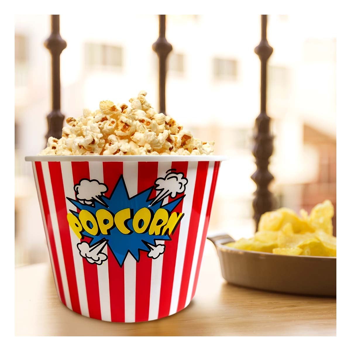 CUBETA VASO POPCORN 16X11,6X12CM ROJO PARA SERVIR PALOMITAS Y DULCES YPOST IT - 1