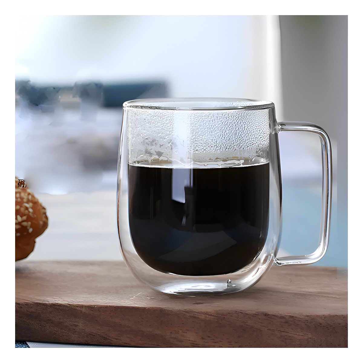 PACK2 ENVASE DOBLE CAPA 443ML TRANSPARENTE CON DISENO PRACTICO Y FUNCIONAL YREGALO STICKER - 3