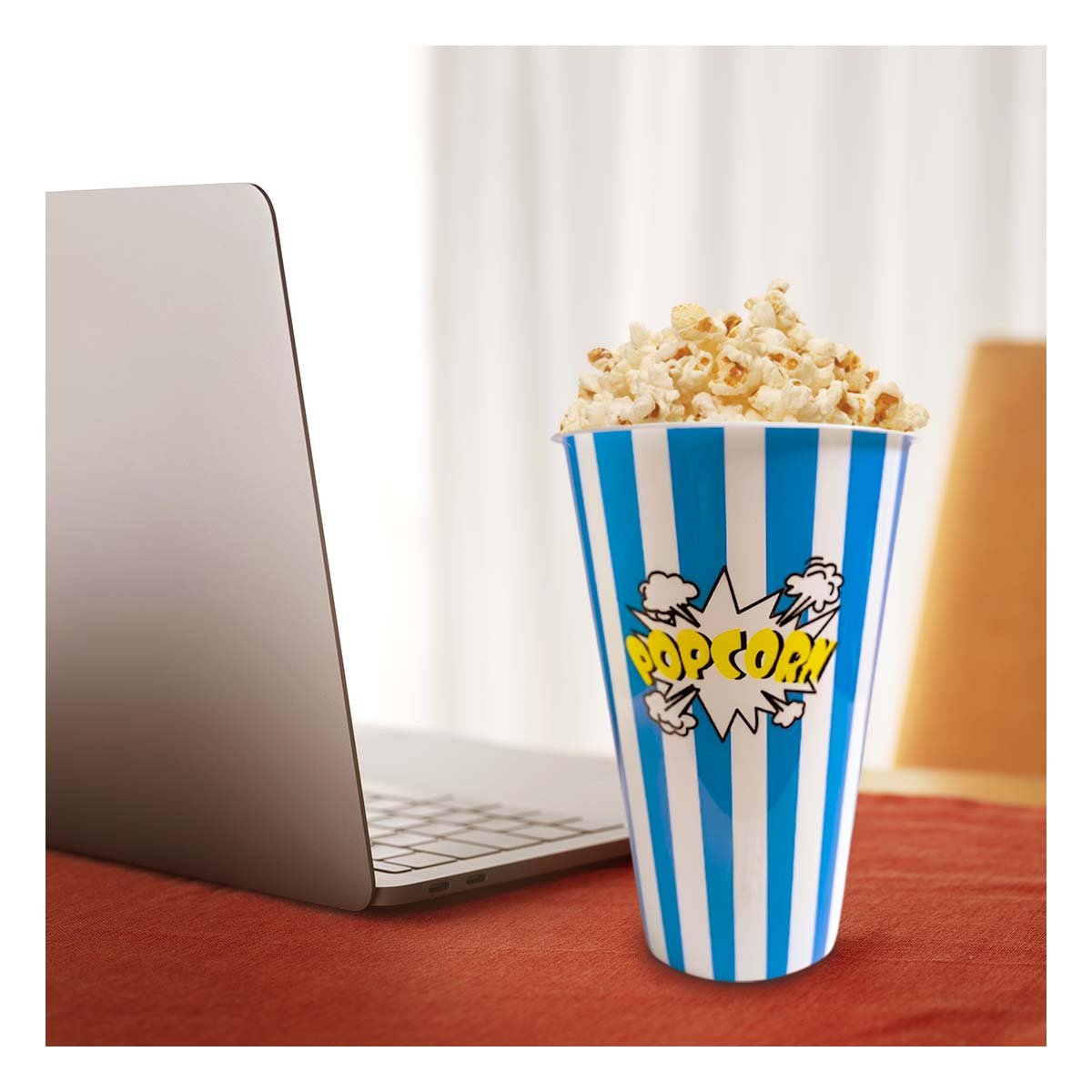 PACK4 RECIPIENTE POPCORN 11,3X17X6,9CM AZUL PARA REUNIONES Y CELEBRACIONES - 2