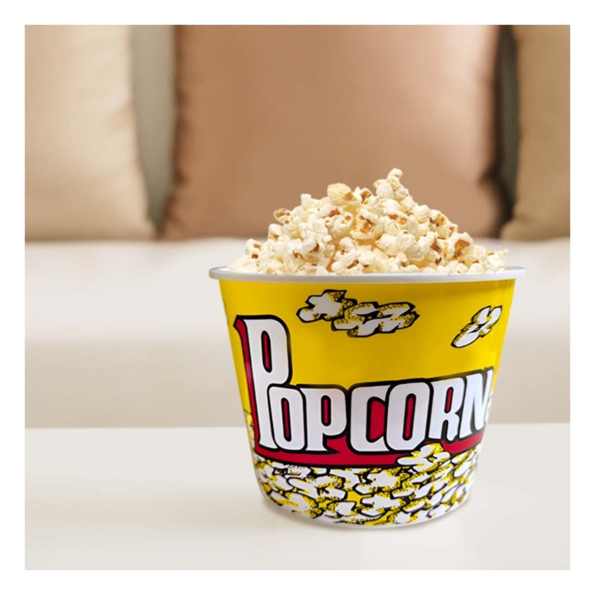PACK4 RECIPIENTE POPCORN 16X11,6X12CM AMARILLO PARA SERVIR DULCES YPAPEL REGALO - 2