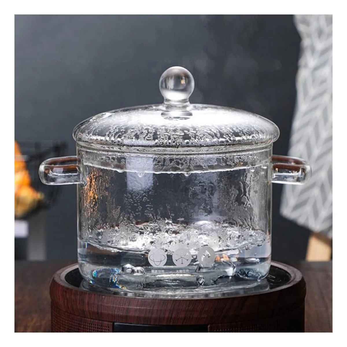 OLLA PARA COCINAR ARROZ Y GUISOS EN CASA TRANSPARENTE 1500 ML - 1