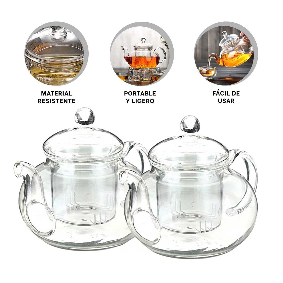 TETERA CON INFUSOR INTEGRADO PARA TE DE HIERBAS 800 ML Y+PAPEL REGALO - 5