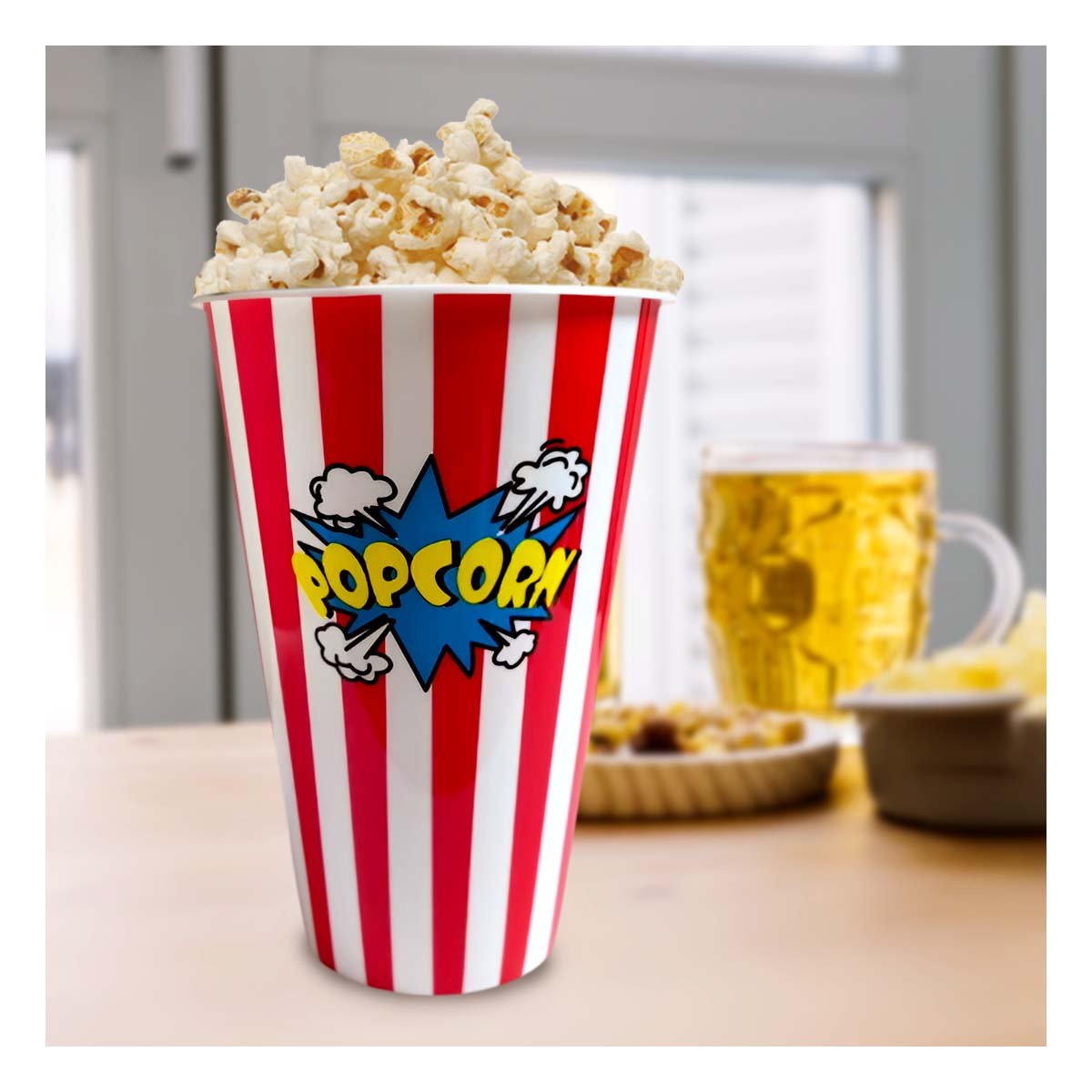 CUBETA VASO POPCORN 11,3X17X6,9CM ROJO PARA SERVIR PALOMITAS Y DULCES YPOST IT - 1