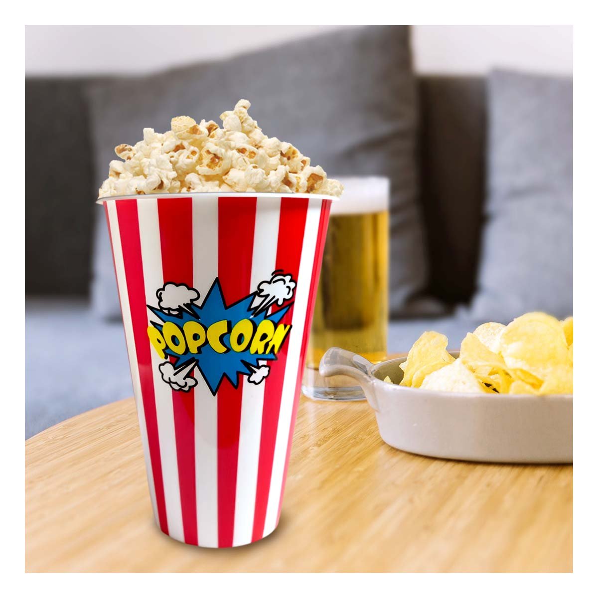 CUBETA VASO POPCORN 11,3X17X6,9CM ROJO PARA SERVIR PALOMITAS Y DULCES YPOST IT - 3