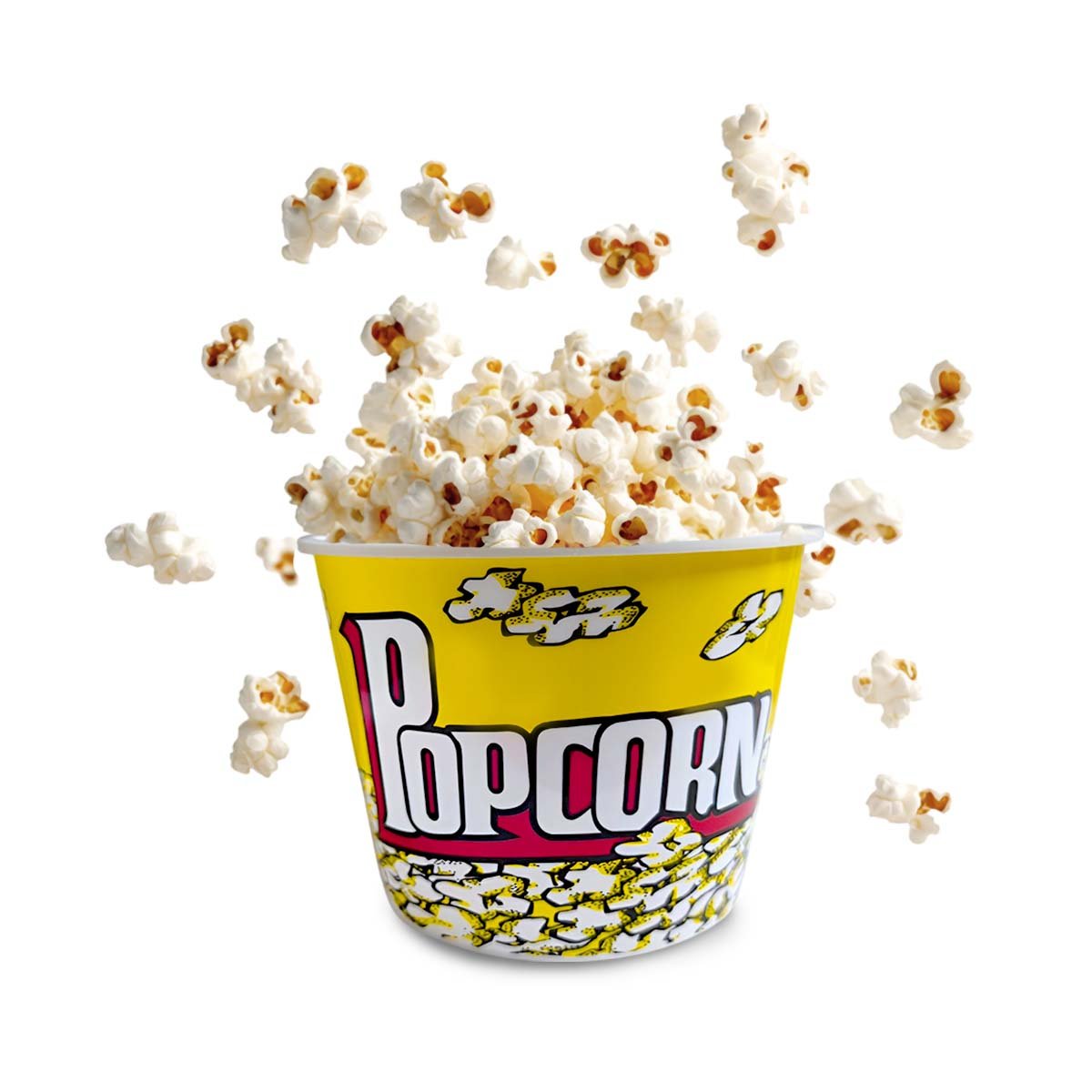 CUBETA VASO POPCORN 16X11,6X12CM AMARILLO PARA EVENTOS Y HOGAR YLIGAS REGALO - 5