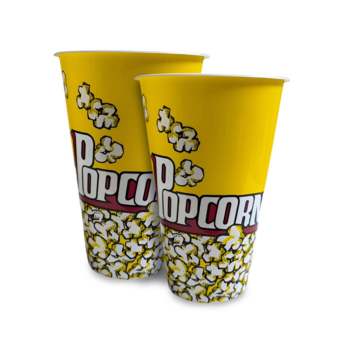 PACK12 CUBO POPCORN 11,3X17X6,9CM AMARILLO PARA CINE Y EVENTOS EN CASA YREGALO STICKER - 2
