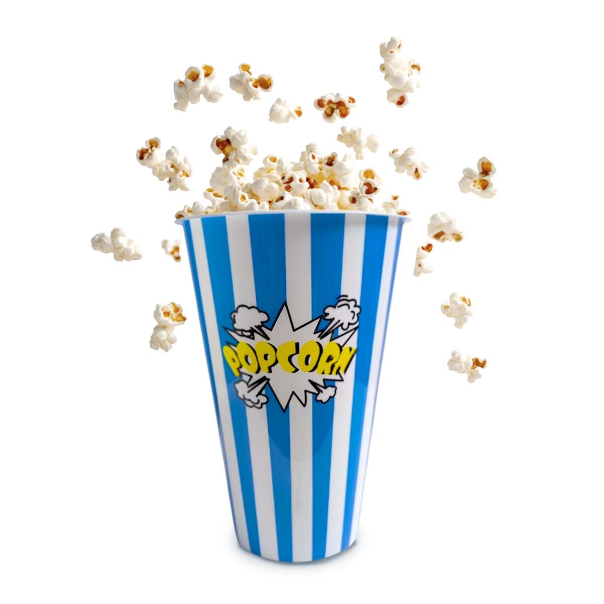 CUBETA VASO POPCORN 11,3X17X6,9CM AZUL PARA REUNIONES Y CELEBRACIONES YLIGAS REGALO - 5