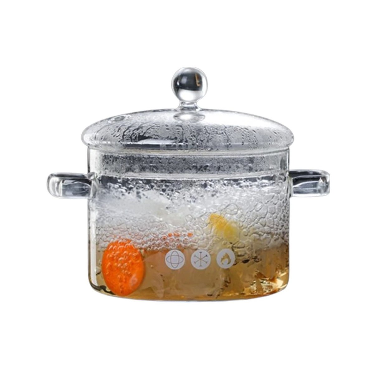 OLLA PARA ARROZ Y VERDURAS AL VAPOR TRANSPARENTE 1500 ML Y+LIGAS REGALO - 5