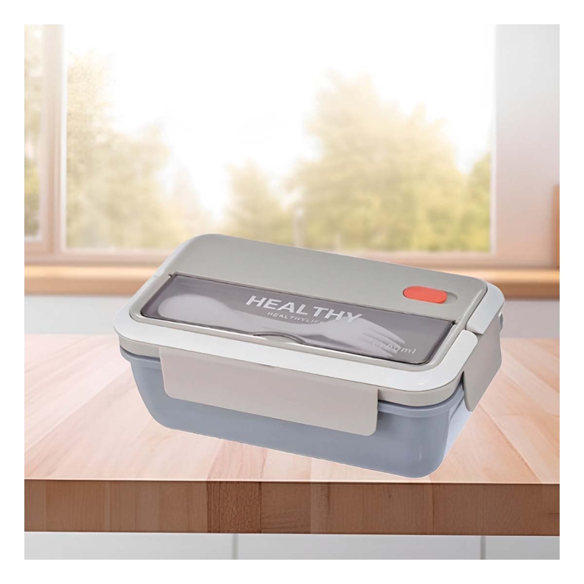 PACK4 CONTENEDOR VERSATIL PARA COCINA ORGANIZADA 1100ML Y CUBIERTOS PLOMO Y+PAPEL REGALO - 2