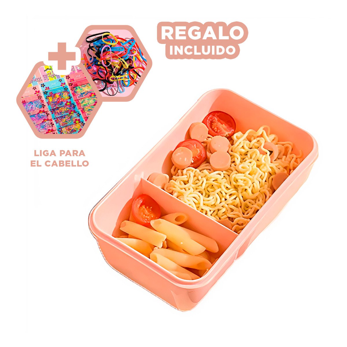 TAPER VERSATIL PARA COCINA Y HOGAR 1100ML Y CUBIERTOS MELON Y+LIGAS REGALO - 2
