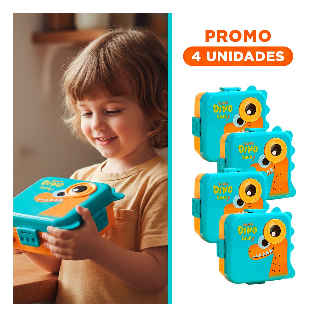 PACK4 ENVASE APILABLE PARA OPTIMIZAR ESPACIO 1600ML CELESTE Y AMARILLO - 1