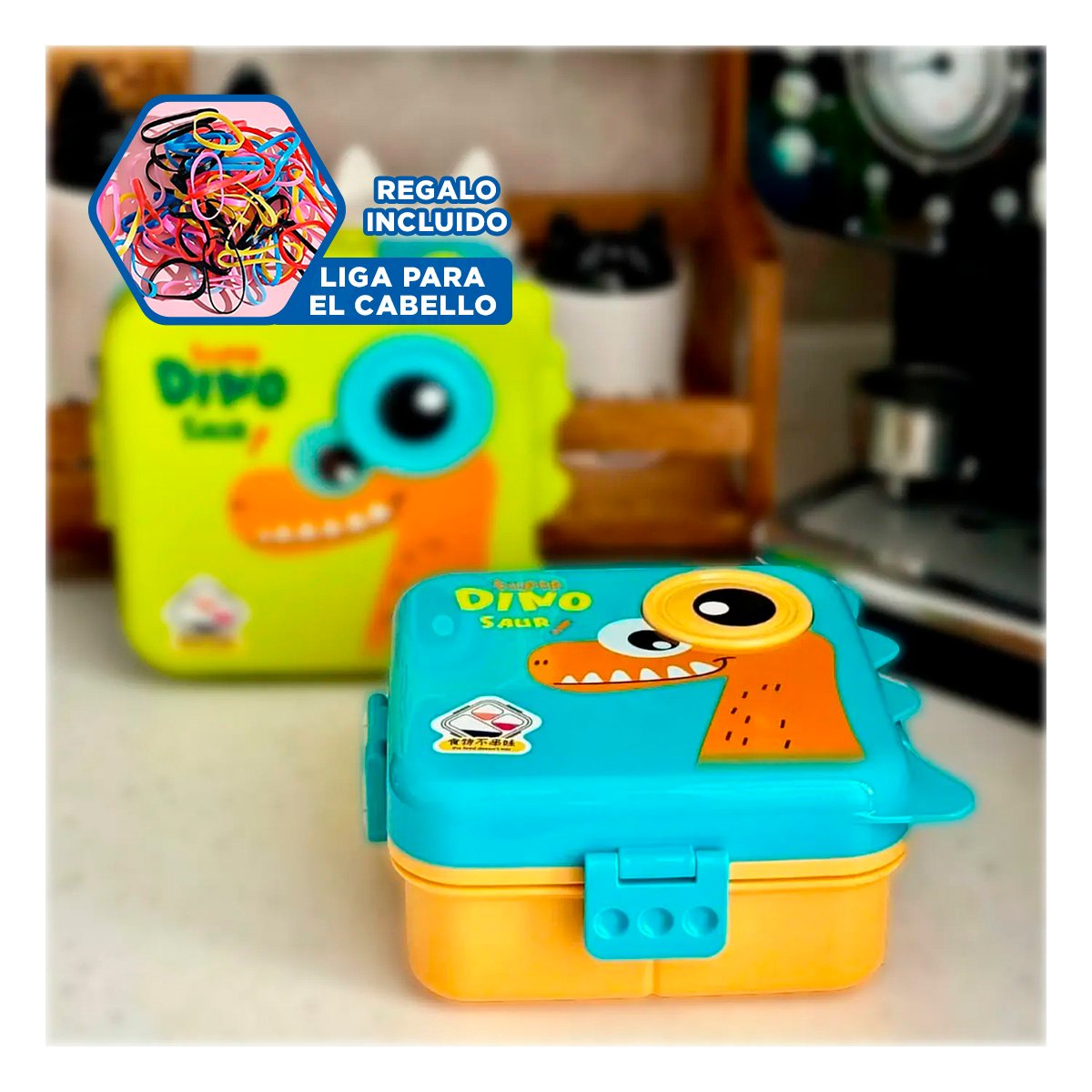 TAPER VERSATIL PARA COCINA Y HOGAR 1600ML CELESTE Y AMARILLO Y+LIGAS REGALO - 2