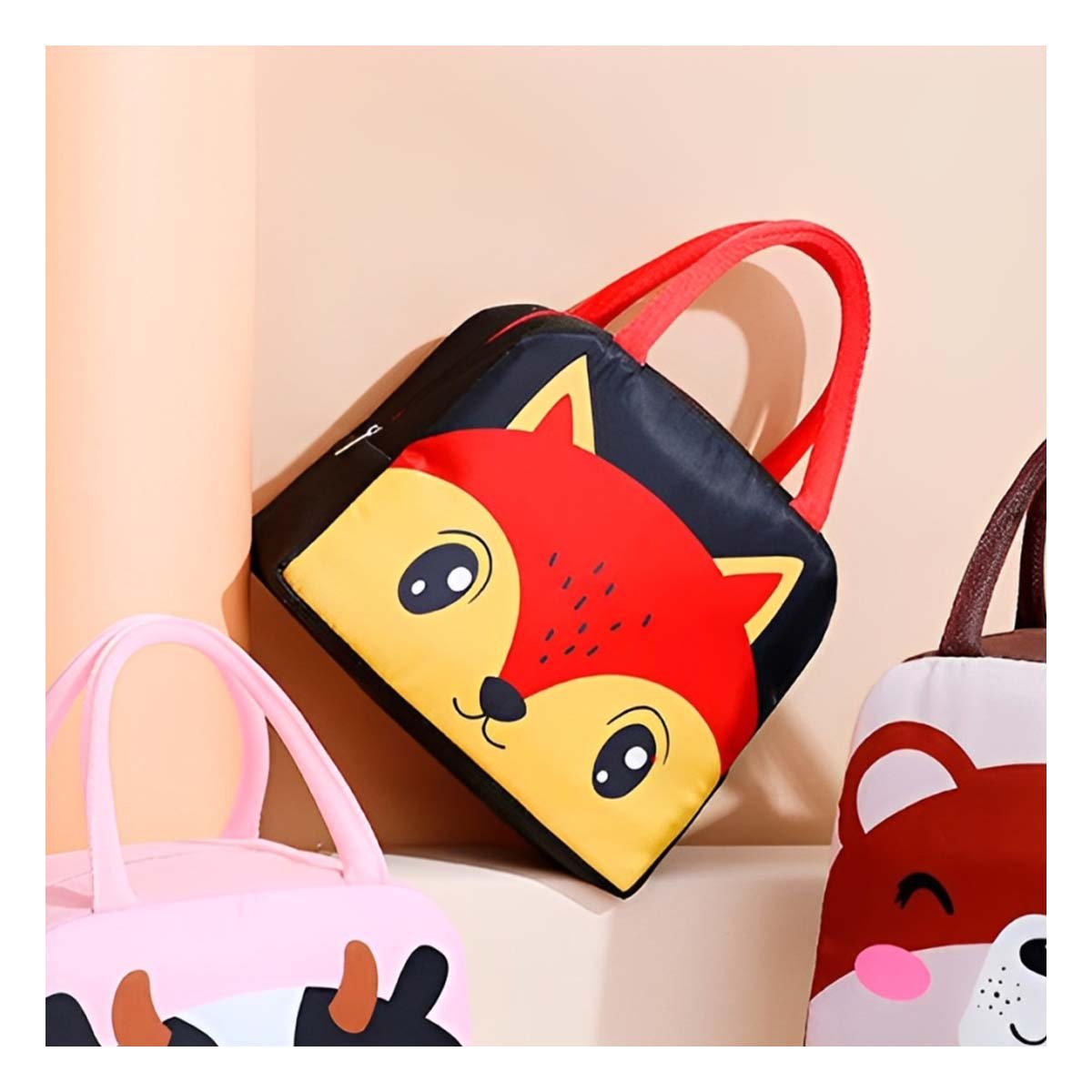 PACK4 PORTA ALIMENTOS TERMICO MANTIENE ALIMENTOS FRESCOS Y SEGUROS ZORRO NEGRO Y+REGALO STICKER - 5