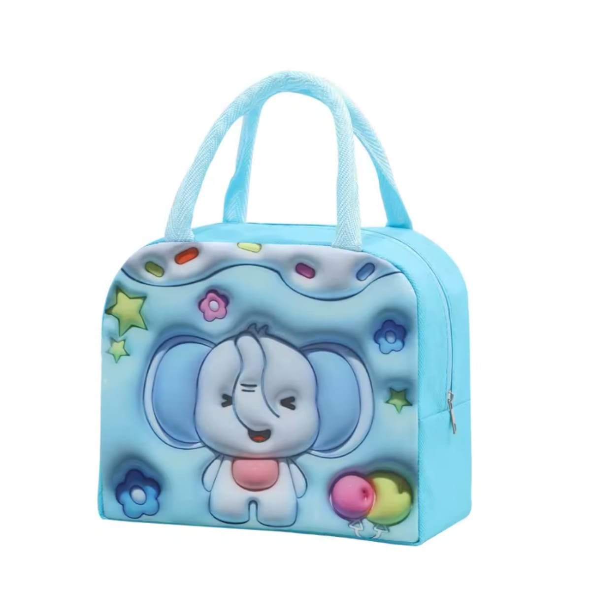 PACK12 ORGANIZADOR TERMICO CON IMAGEN ELEFANTE INFANTIL CELESTE Y+REGALO STICKER - 2