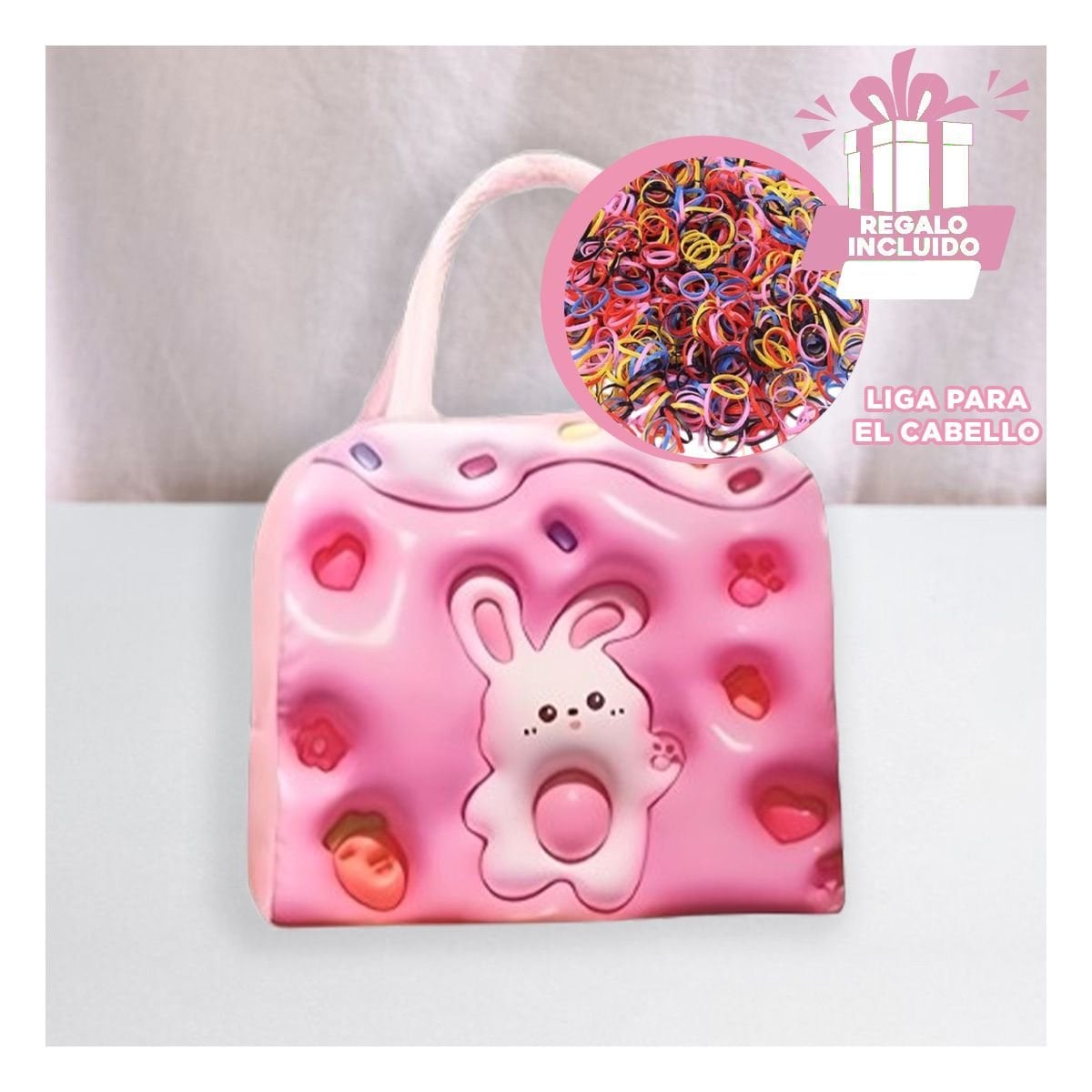 BOLSA TERMICA PRACTICA PARA LLEVAR COMIDAS CASERAS ROSADO Y+LIGAS REGALO - 2