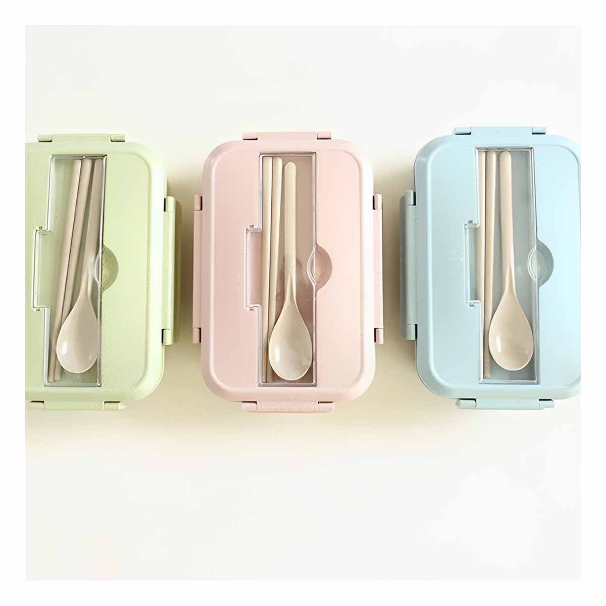 TAPER DE VIDRIO CON CUBIERTOS PARA SNACKS Y YOGURT TAPA CELESTE Y+PAPEL REGALO - 2