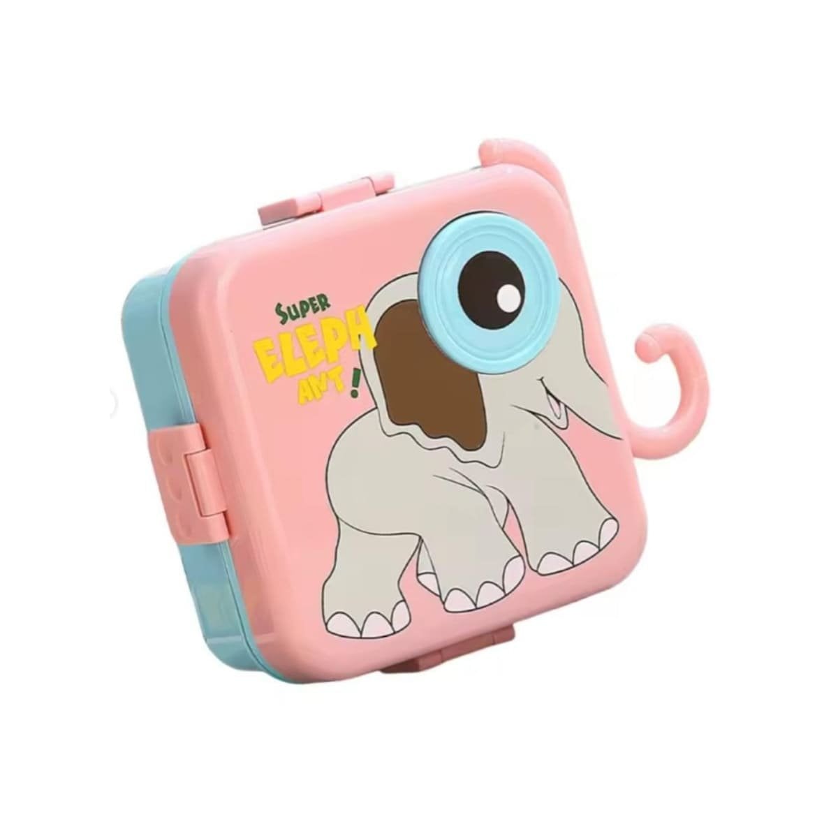 PACK2 ENVASEELEFANTE CON OJO MINI TAPER PARA COMIDAS CASERAS ROSADO 1600ML Y+REGALO STICKER - 2