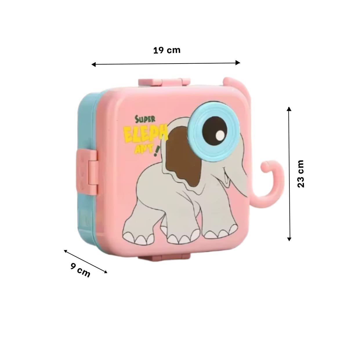 PACK2 ENVASEELEFANTE CON OJO MINI TAPER PARA COMIDAS CASERAS ROSADO 1600ML Y+REGALO STICKER - 4