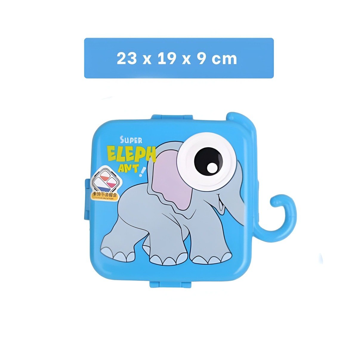 TAPER ESTILO ELEFANTE CON 3 COMPARTIMENTOS PARA PASTA Y PROTEINAS AZUL Y+LIGAS REGALO - 4