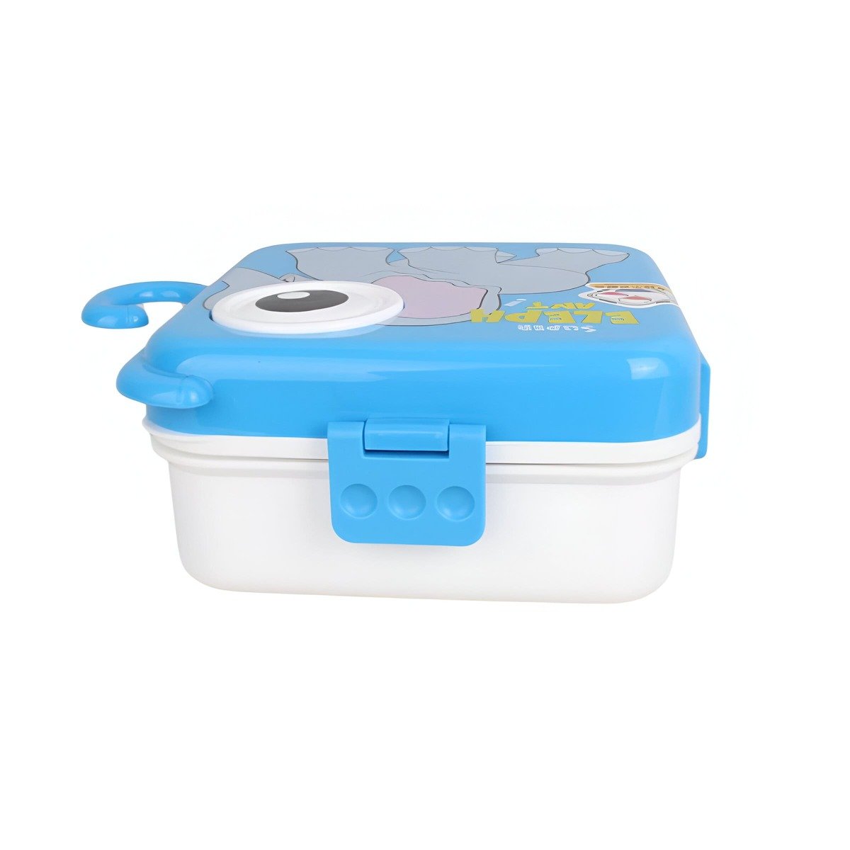 PACK12 CUBETA ESTILO ELEFANTE CON CUBIERTOS PARA POSTRES Y SNACK AZUL Y+REGALO STICKER - 2