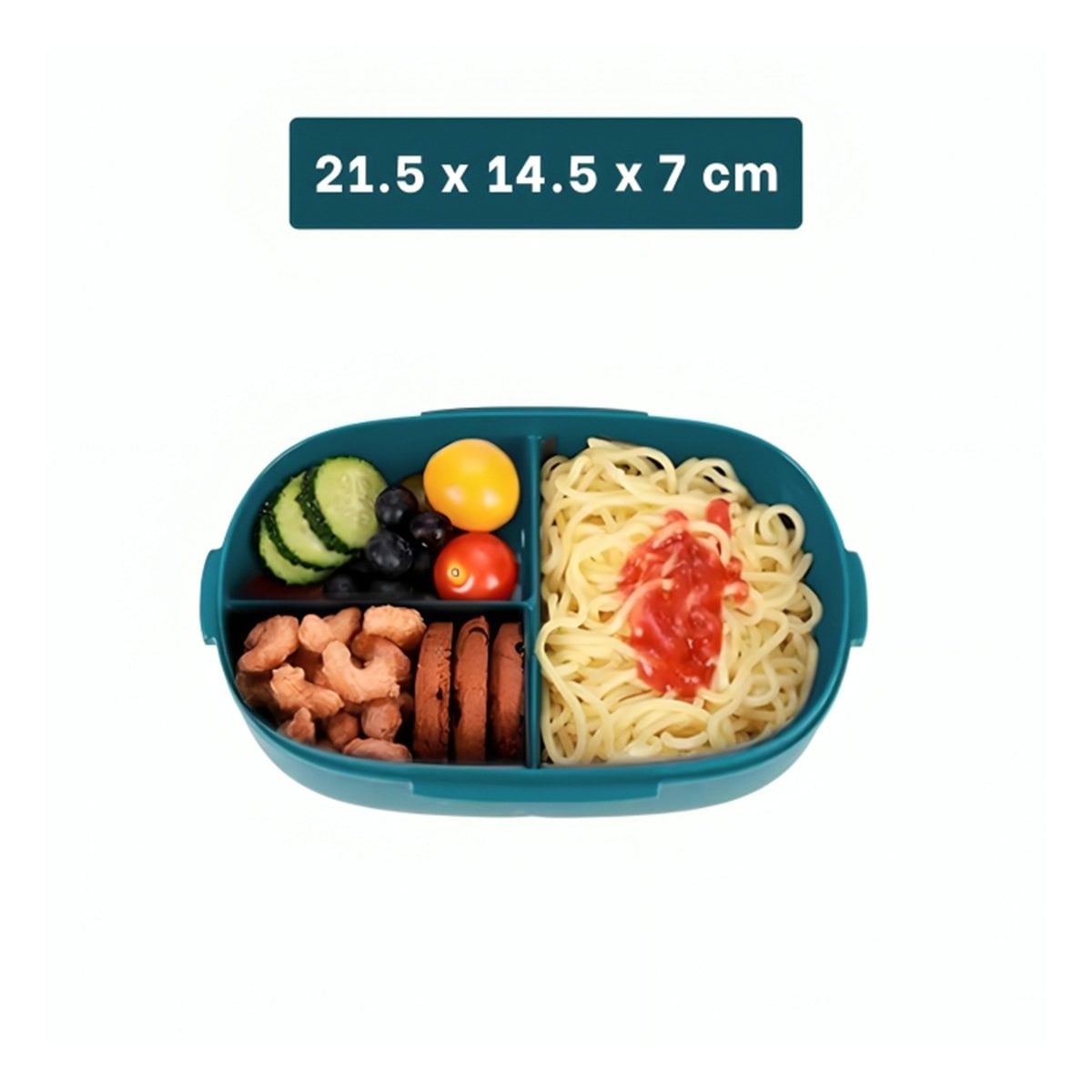 PACK6 PORTA COMIDA 850ML CON CUBIERTOS CREMA Y AZUL MARINO GUARDAR SNACKS Y+PAPEL REGALO - 4
