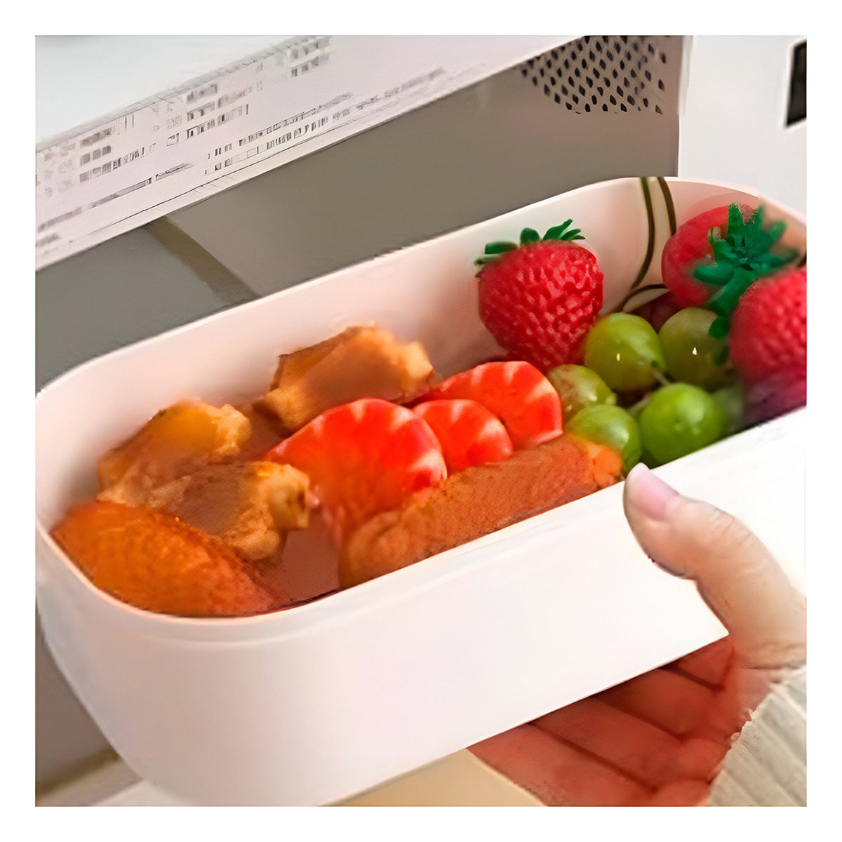 PACK2 TAPER DOBLE PISO CON COMPARTIMIENTOS Y CUBIERTOS LILA Y BLANCO PARA COCINA - 5