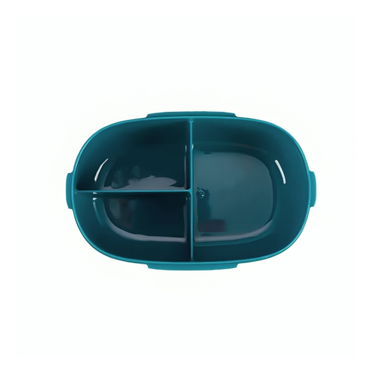 LONCHERA 850ML CON CUBIERTOS CREMA Y AZUL MARINO PARA TRANSPORTE DIARIO COMIDA Y+POST IT - 5