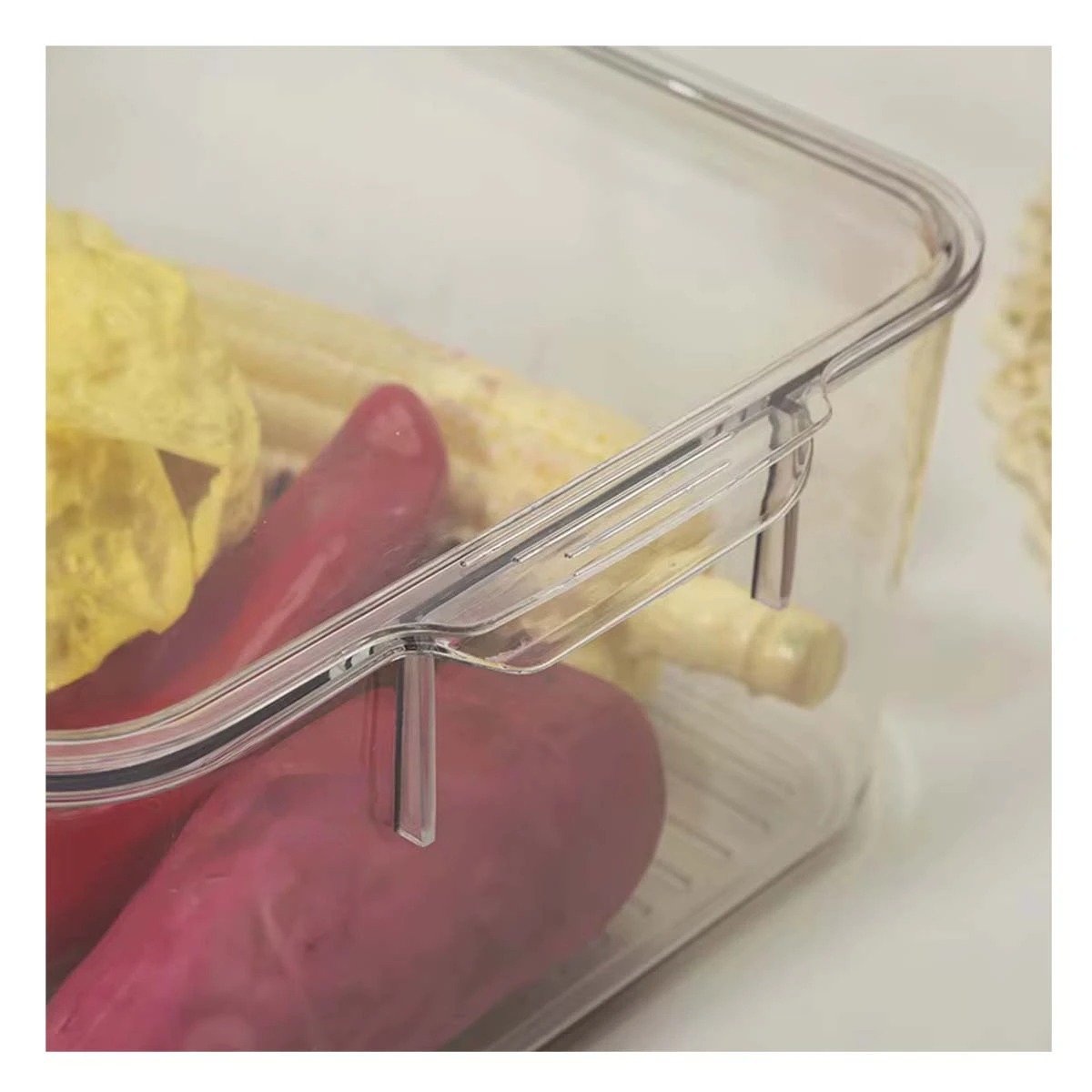 PACK2 ORGANIZADOR DE ACRILICO CON TAPA Y DESAGUE 30X20X10CM TRANSPARENTE - 5