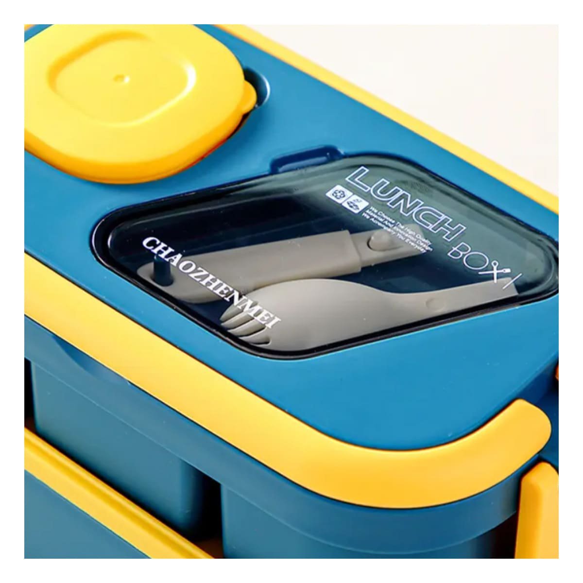 PACK4 CONTENEDOR DIVISIBLE CON CUBIERTOS 2 PISOS ROSADO Y LILA PARA COMIDA Y+PAPEL REGALO - 2