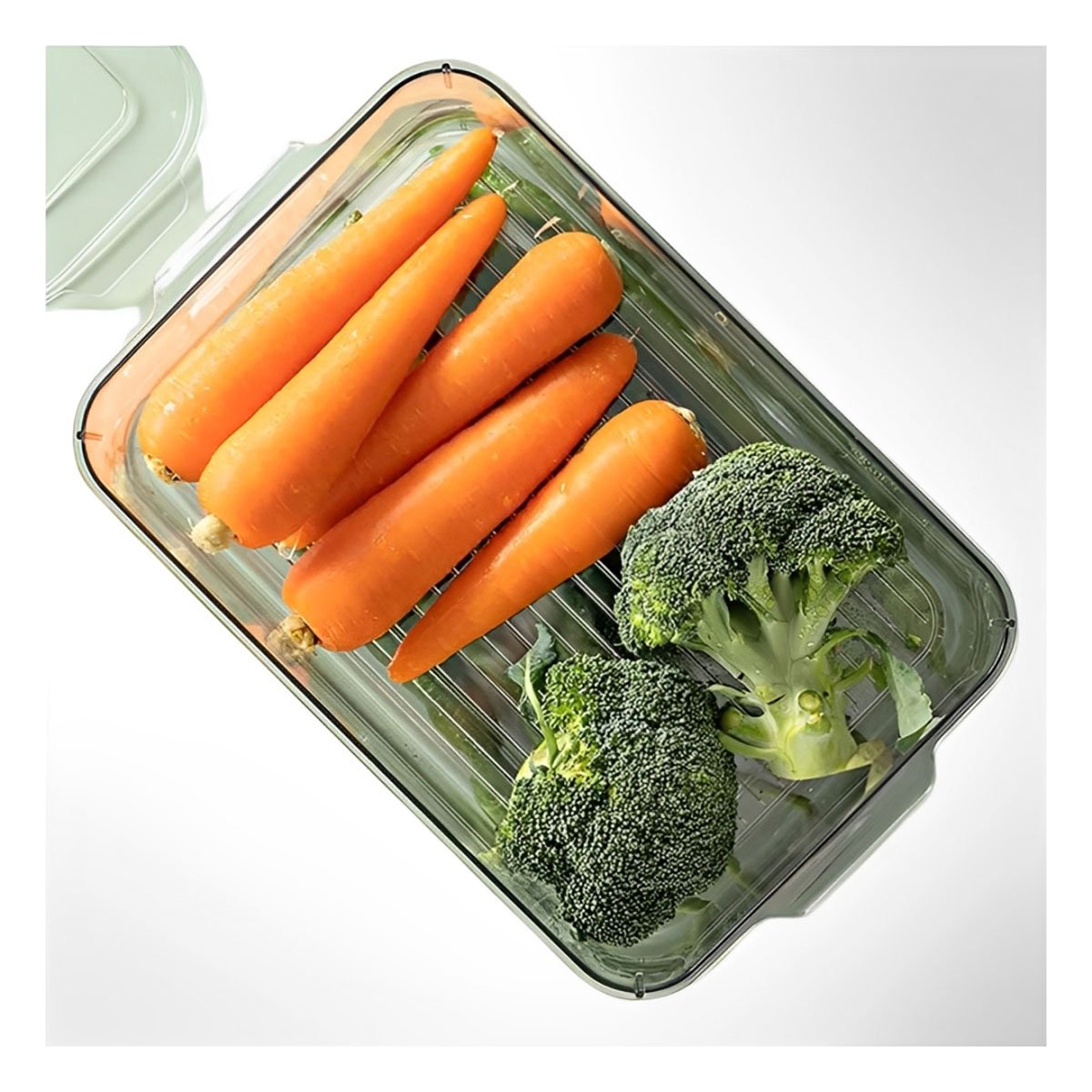 PACK6 BANDEJA PLASTICA 30X20X16CM TRANSPARENTE CON TAPA OVALADA PARA ALMACENAJE - 5
