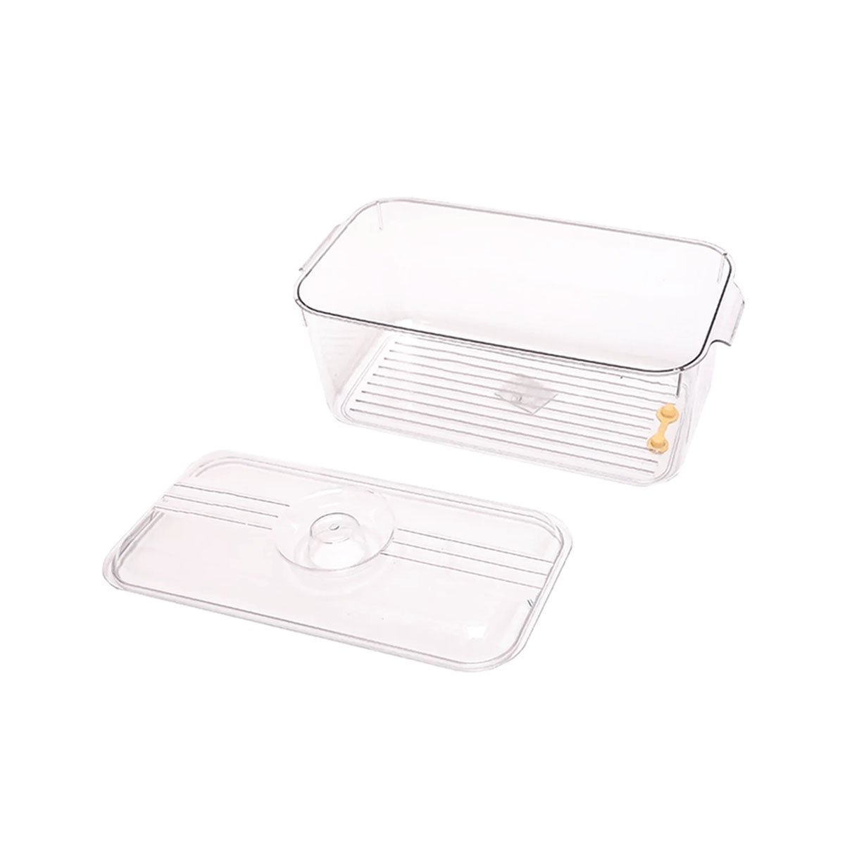 PACK2 ORGANIZADOR DE COCINA CON ASAS PEQUEÑAS 30X20X10CM TRANSPARENTE Y+REGALO STICKER - 2