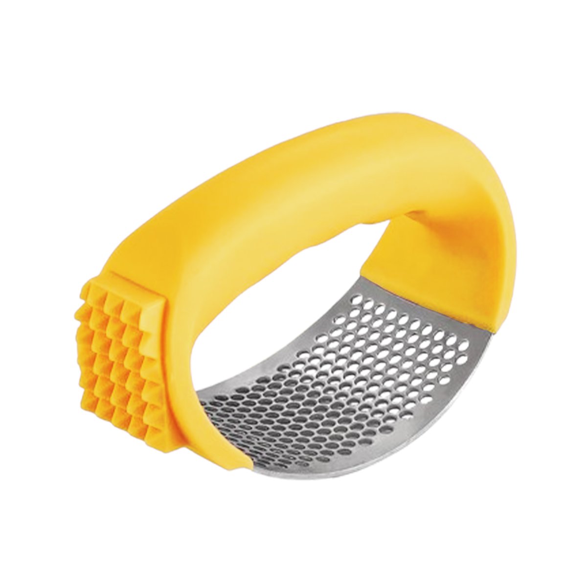 TRITURADOR DE AJO CON MANGO AMARILLO Y PLATEADO EN PLASTICO RESISTENTE YLIGAS REGALO - 5