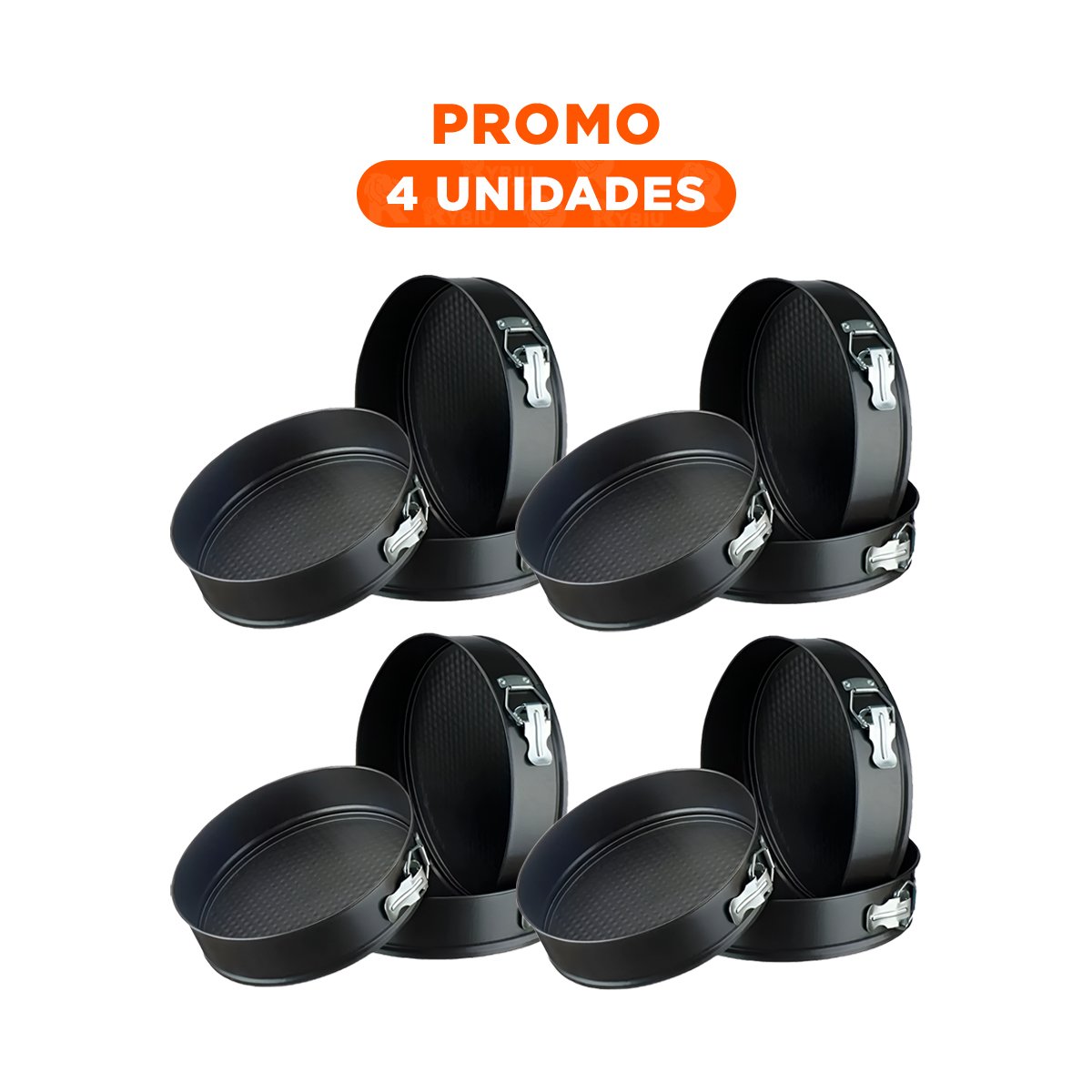 PACK4 SET DE HORNEADO DESMONTABLE COLOR PLATEADO CON 3 CIRCULOS Y MEDIDAS VERSATILES - 1