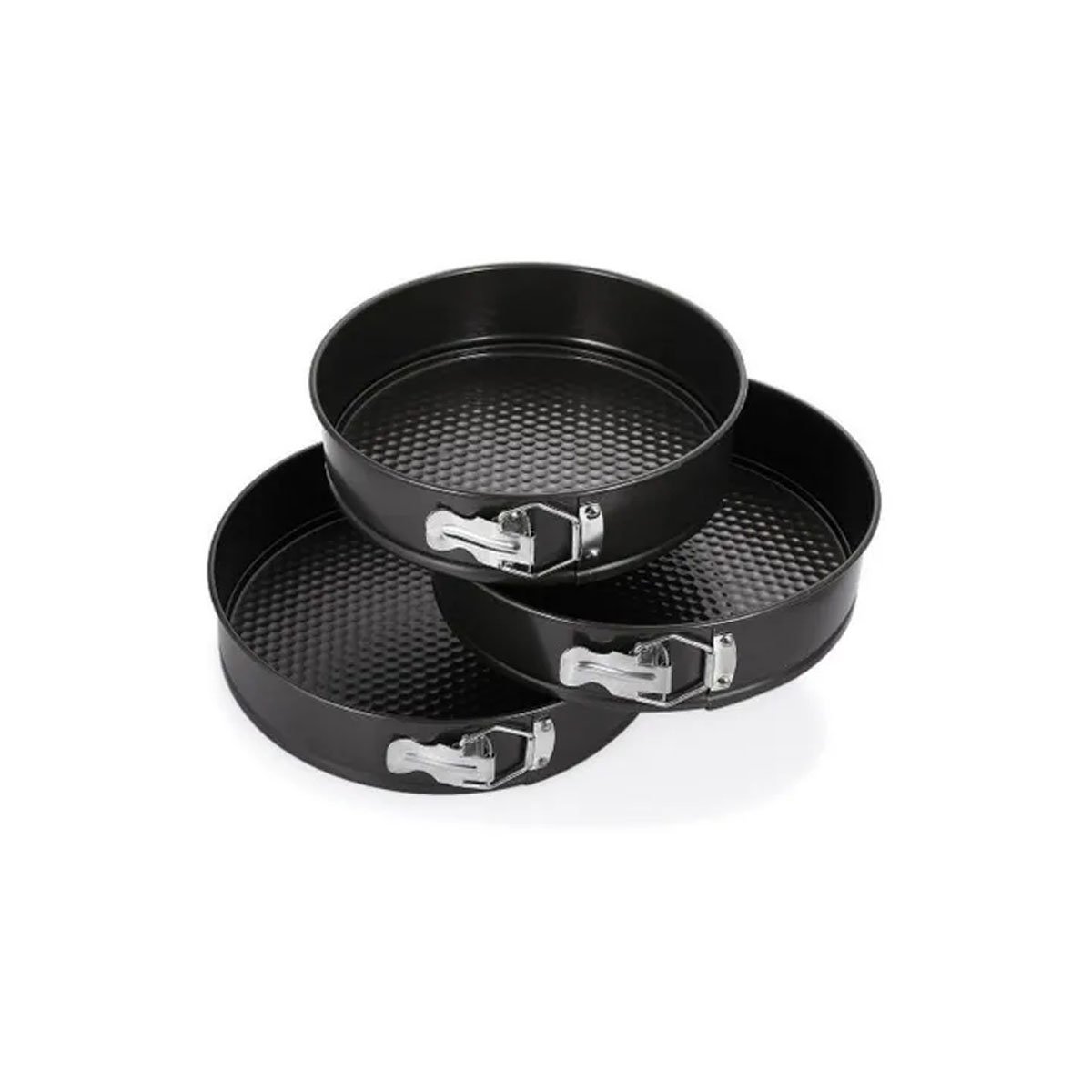 MOLDES DE REPOSTERIA DESMONTABLES COLOR PLATEADO CON 3 CIRCULOS Y MEDIDAS YLIGAS REGALO - 5