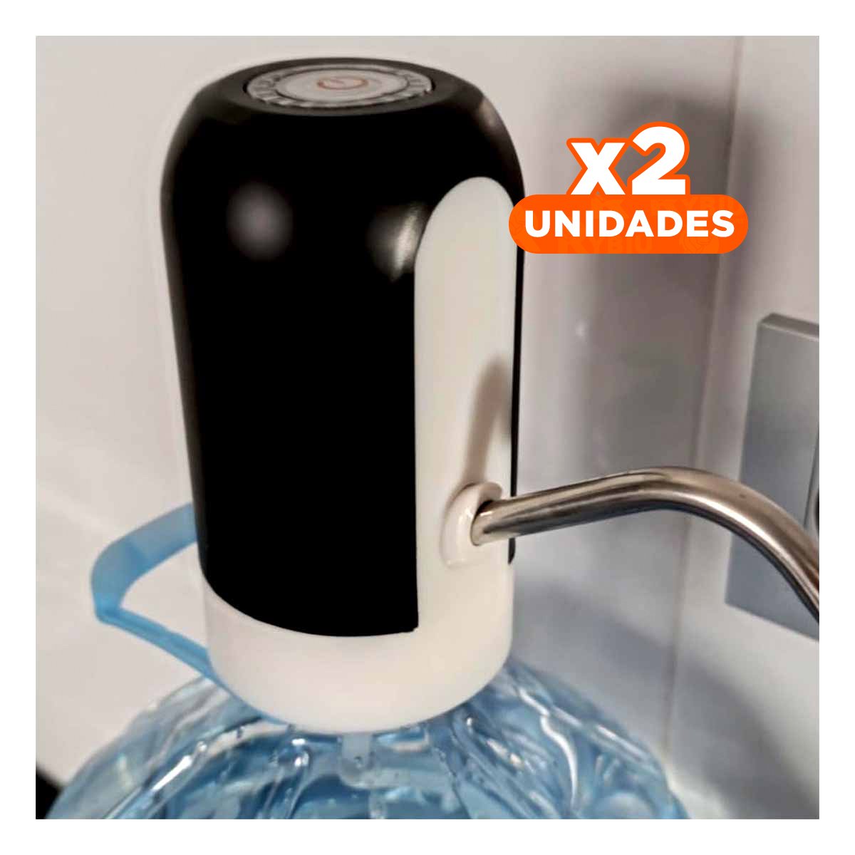 PACK2 BOMBA DE AGUA RECARGABLE DE COLOR NEGRO CON FUNCION ELECTRICA - 1