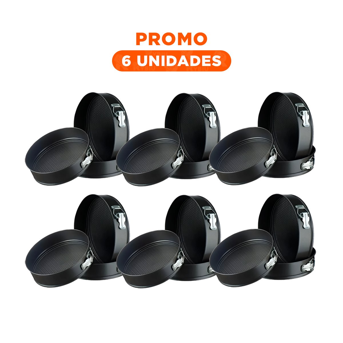 PACK6 KIT DE MOLDES PARA COCINA PLATEADO CON 3 CIRCULOS Y MEDIDAS VERSATILES YREGALO STICKER - 1
