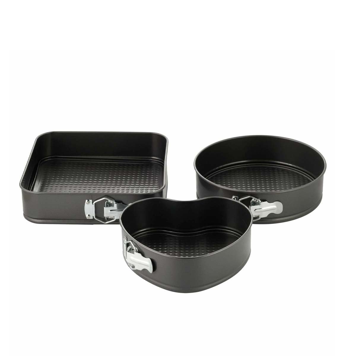 MOLDES DE REPOSTERIA DESMONTABLES COLOR PLATEADO CON 3 FORMAS Y MEDIDAS AMPLIAS YLIGAS REGALO - 5
