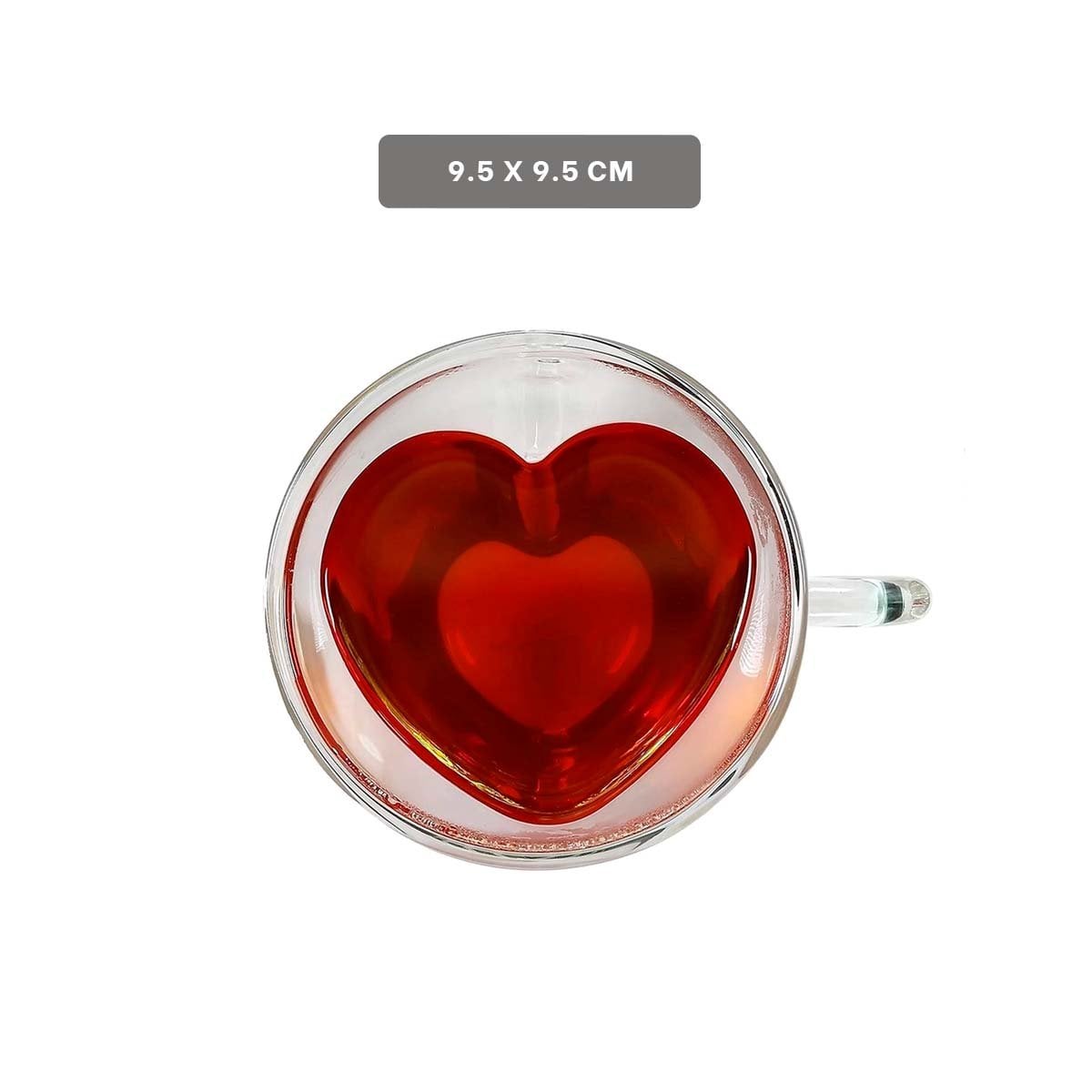 PACK2 RECIPIENTE CUERPO RECTO DE 250ML VIDRIO CON FORMA DE CORAZON TRANSPARENTE - 4
