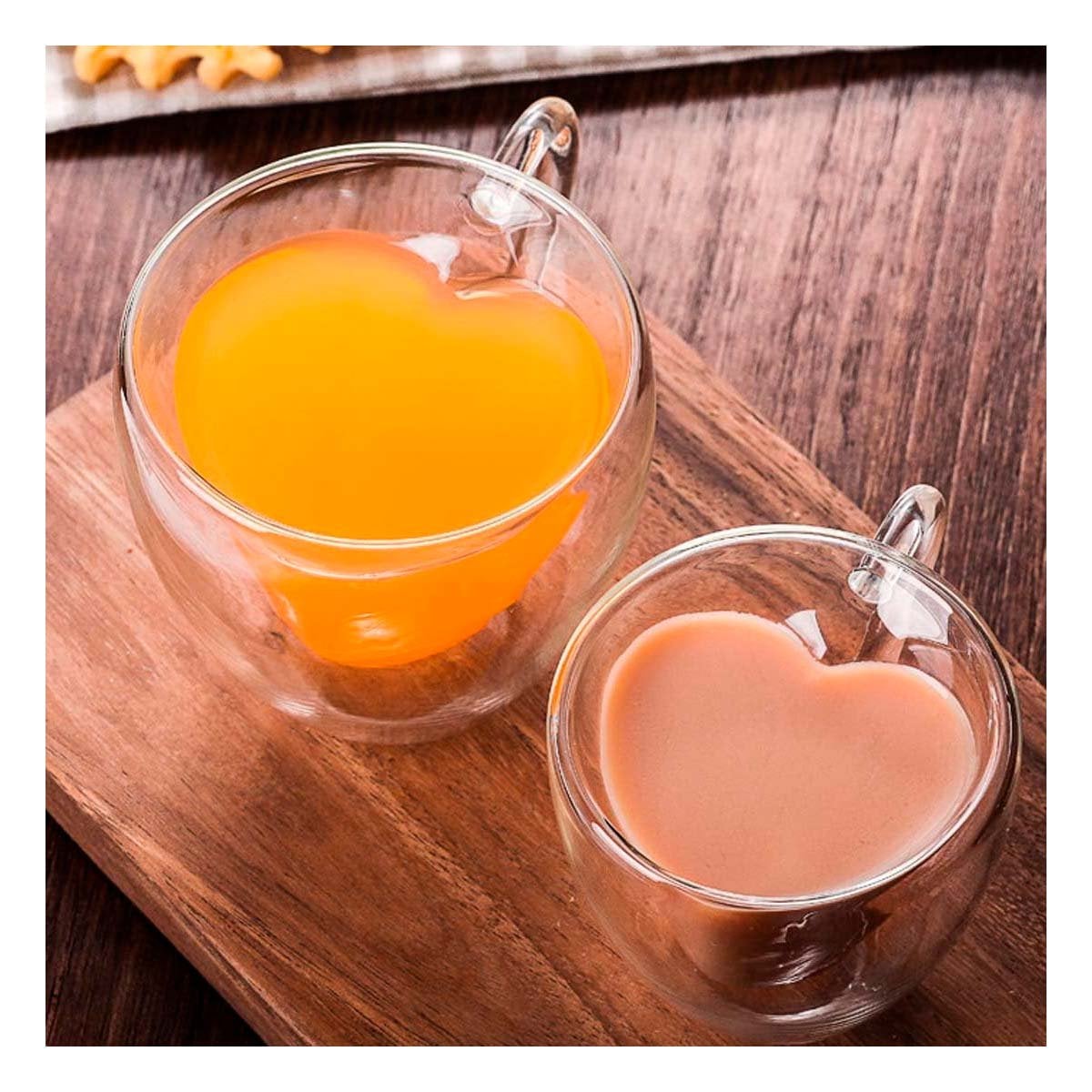 PACK4 COPA VIDRIO TRANSPARENTE DE 250ML BASE CIRCULAR CON FORMA DE CORAZON - 3