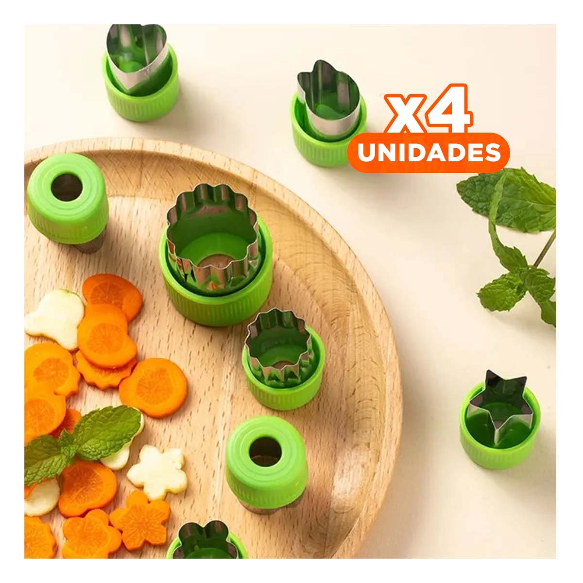 PACK4 PICADORES DE COCINA 9PZS VERDE PARA FRUTAS Y VERDURAS EN CASA FACIL YREGALO STICKER - 1