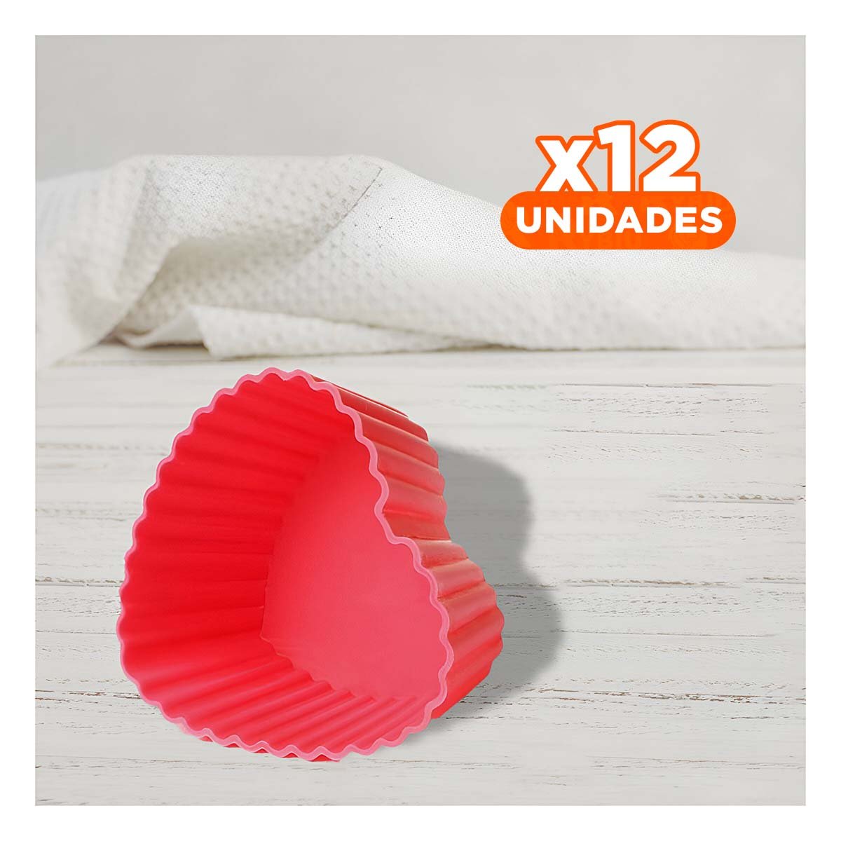 PACK12 MOLDE CORAZON FLEXIBLE DE SILICONA PARA REPOSTERIA Y DULCES CASEROS YREGALO STICKER - 1