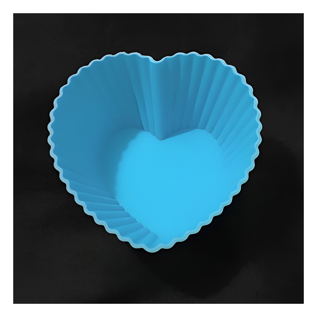 FORMA DE SILICONA CORAZON 7X32CM CELESTE PARA REPOSTERIA FACIL Y RAPIDA - 1