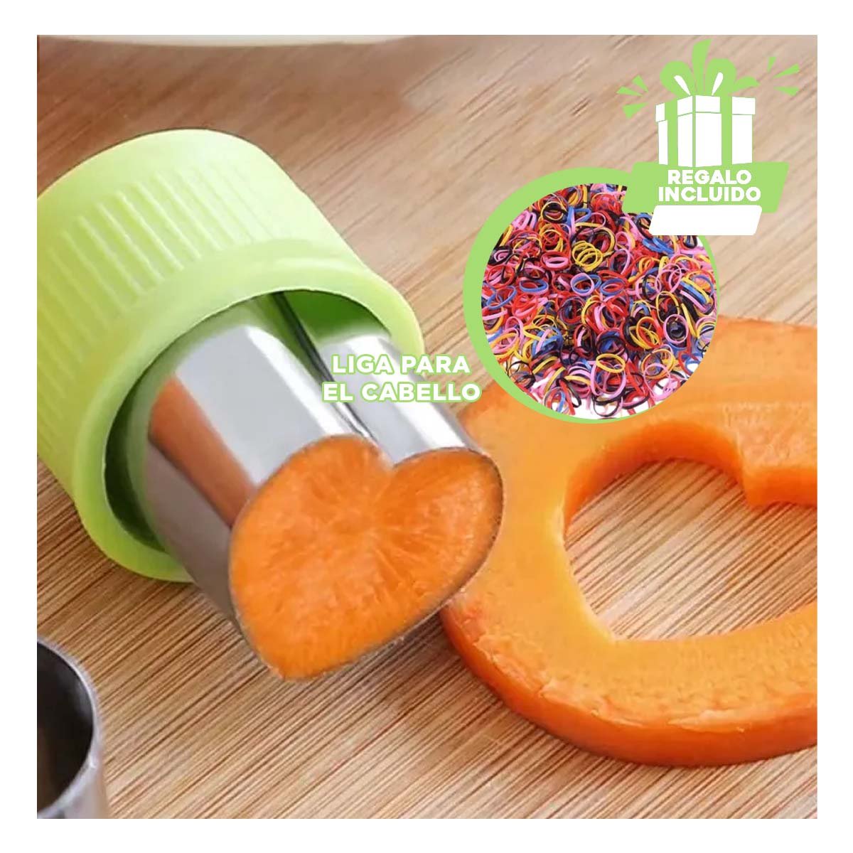 TROCEADORES DE FRUTAS Y VERDURAS 9PZS VERDE PARA HOGAR COCINA DIARIA YLIGAS REGALO - 2
