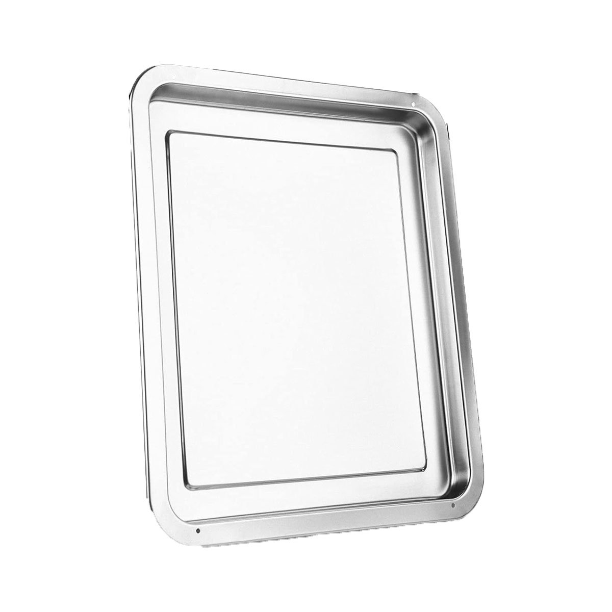 CHAROLA RECTANGULAR DE ACERO PARA COCINA HOGAR Y SERVICIO PLATEADO 60X40X2CM YLIGAS REGALO - 5