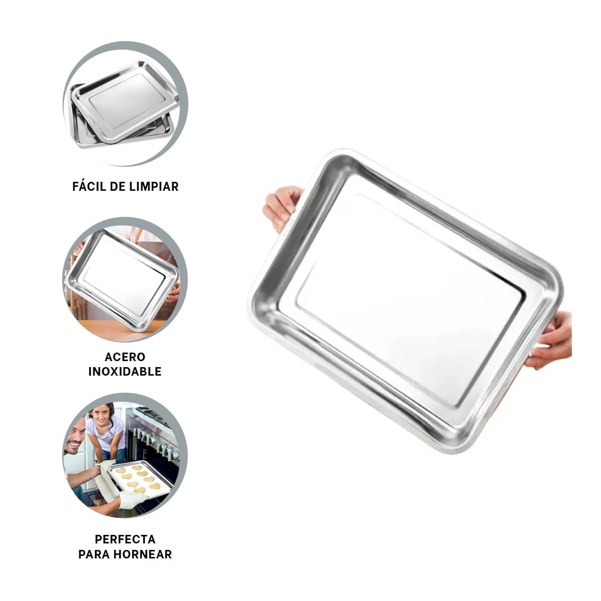 BASE RECTANGULAR DE ACERO PLATEADA PARA USO EN COCINA Y DECORACION DEL HOGAR YPOST IT - 5