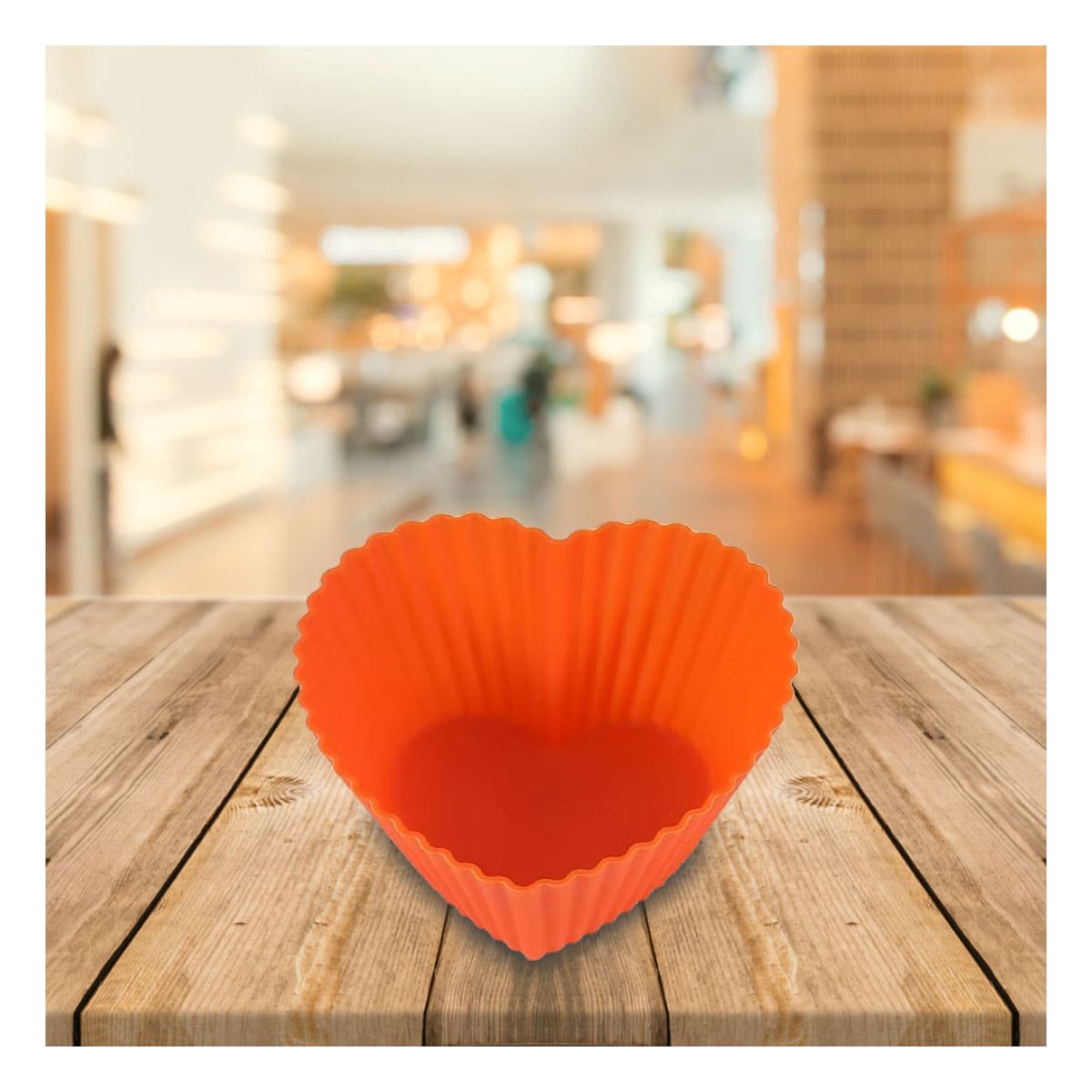FORMA DE SILICONA CORAZON NARANJA 7X3,2CM PARA PREPARAR BOMBONES Y GELATINAS YLIGAS REGALO - 3