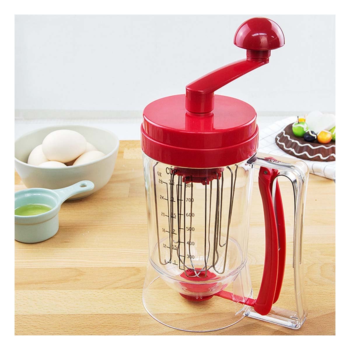 DISPENSADOR PORTATIL DE MASA ROJO PARA USO EN COCINA Y REPOSTERIA YREGALO STICKER - 2