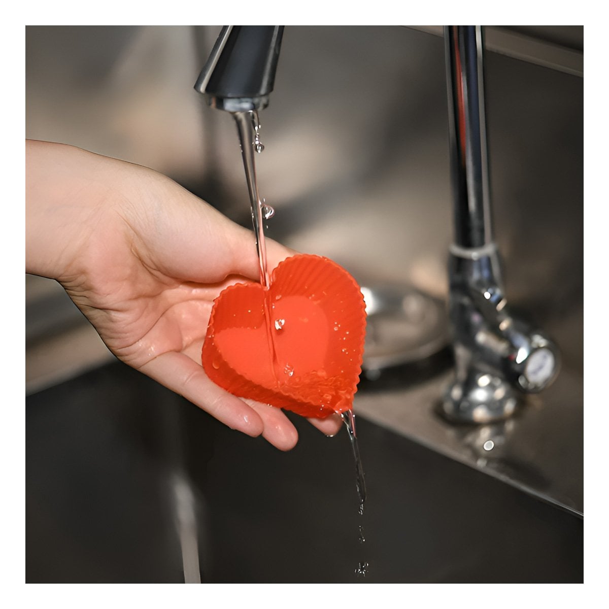 PACK4 FIGURA CORAZON DE SILICONA RESISTENTE PARA POSTRES Y DULCES CASEROS - 5